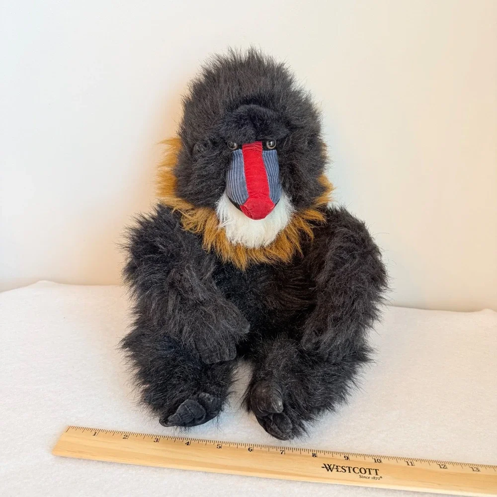 Vintage‎ 1990s Cascades Toy Mandrill Baboon Hand Puppet Plush Made in Indonesia